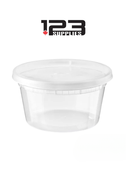 PLASTIC DELI CONTAINER COMBO (with lid) - 12 OZ DYNASTY (24)