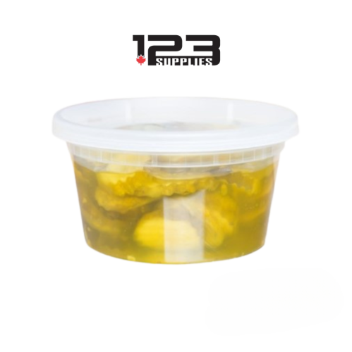 PLASTIC DELI CONTAINER COMBO (with lid) - 12 OZ DYNASTY (240)
