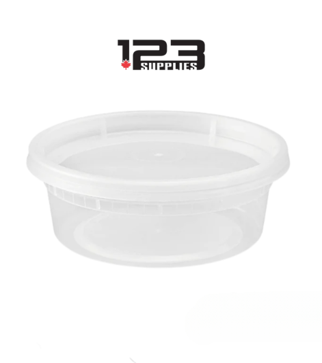 PLASTIC DELI CONTAINER COMBO (with lid) - 8 OZ DYNASTY (240)