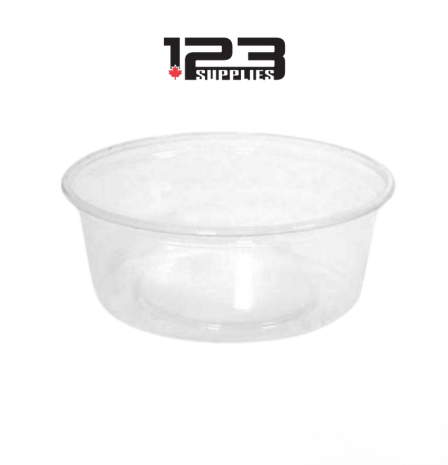PLASTIC DELI CONTAINERS (lid sold separately) 8 OZ REGULAR CLEAR (50)