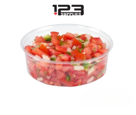 PLASTIC DELI CONTAINERS (lid sold separately) 8 OZ REGULAR CLEAR (50)
