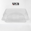 HINGED LID PLASTIC CONTAINER RECTANGULAR - 8 x 8 x 3 (250)