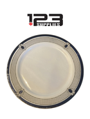 10" ROUND HOT STAMPING PLATE - WHITE/ BLUE / GOLD (20)