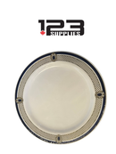 7.5" ROUND HOT STAMPING PLATE - WHITE / BLUE / GOLD (20)