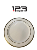 10" ROUND HOT STAMPING PLATE - WHITE / GOLD (20)
