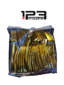 PLASTIC FORK - GOLD (40)