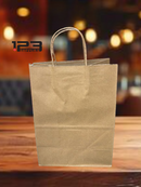 KRAFT PAPER BAG WITH HANDLES 8 X 5 X 11 (250)
