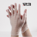 VINYL GLOVES MASTER CASE CLEAR- MEDIUM (10)