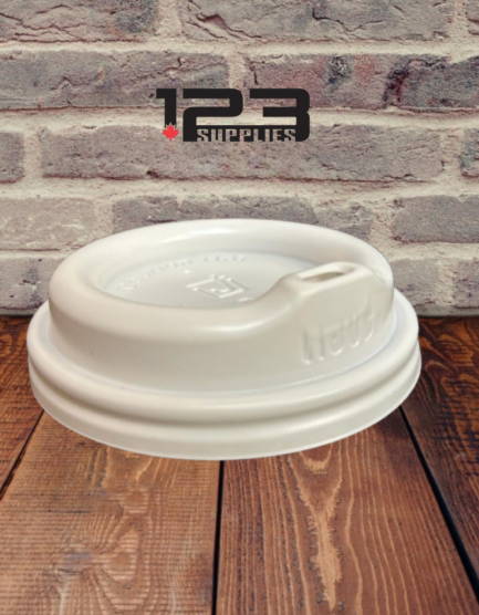 HOT COFFEE CUPS DOME LIDS 8 OZ WHITE (50)