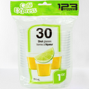 CLEAR PLASTIC SHOT GLASSES - 1 OZ (30)
