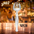 CLEAR PLASTIC SALAD FORK (12)