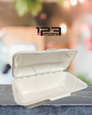 SUGARCANE BIODEGRADABLE CONTAINER - 8.45 X 4.72 X 2.77 - 1 COMPARTMENT (100)
