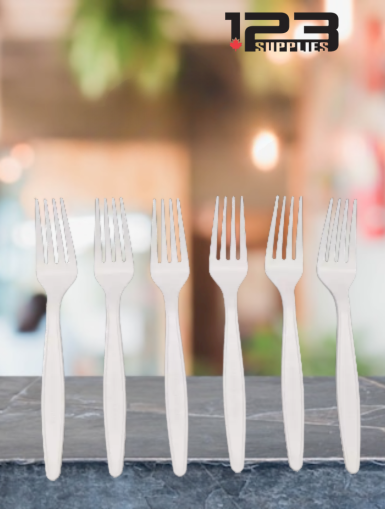 BIO BASED CUTLERY - WHITE FORKS (1000)