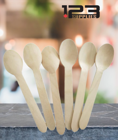 BIO BASED CUTLERY - NATURAL SOUP SPOONS (100)