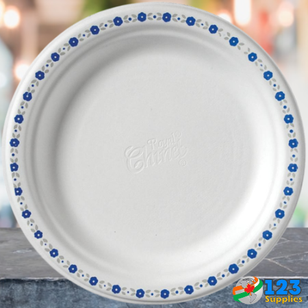 ROUND COMPOSTABLE PLATES PRINTED 8.6" (20)