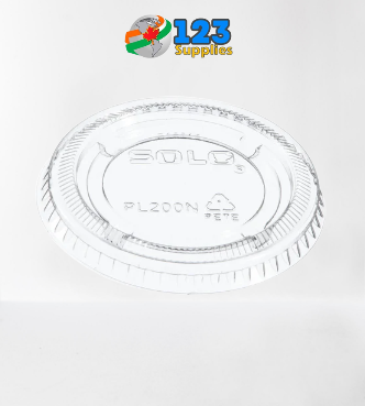 CLEAR PLASTIC PORTION CUP LID 5.5 OZ (125)