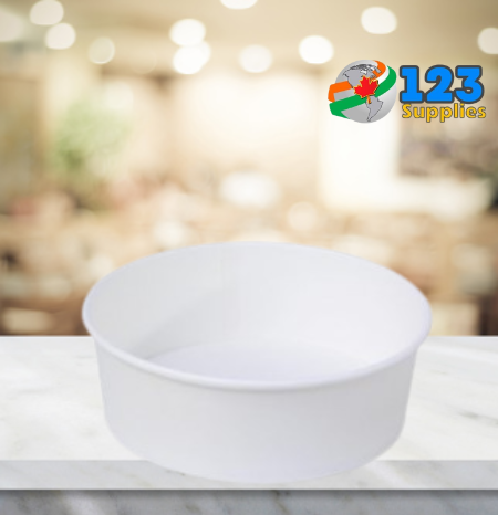 WHITE PAPER SALAD BOWLS 45 OZ - LIDS NOT INCLUDED (300)