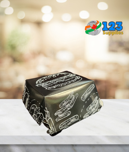 PAPER BURGUER BOXES PRINTED - MEDIUM (200)