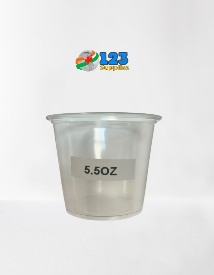 CLEAR PLASTIC PORTION CUP 5.5 OZ (2500) - LIDS NOT INCLUDED