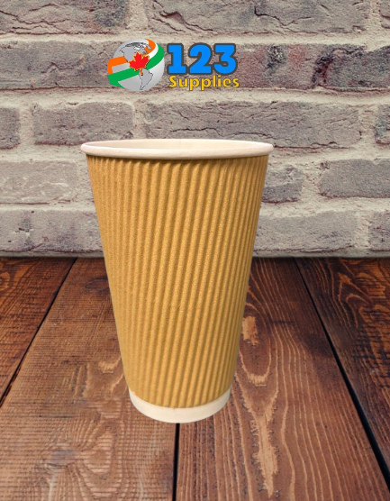 HOT COFFEE CUPS RIPPLE 16OZ - LIDS NOT INCLUDED (500)