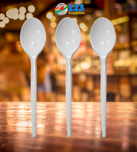 UNWRAPPED CUTLERY - REGULAR WHITE SOUP SPOON (1000)