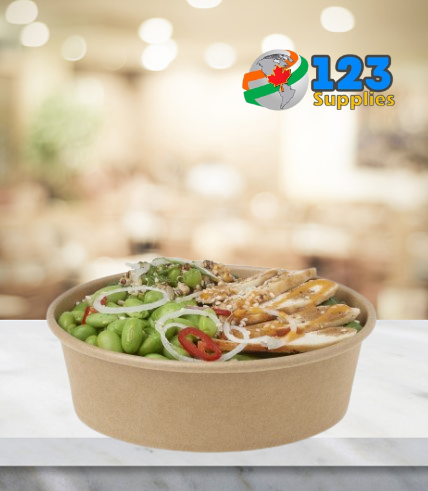 KRAFT PAPER SALAD BOWLS 16 OZ - LIDS NOT INCLUDED (50)