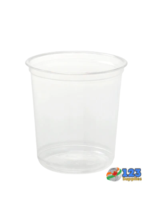 PLASTIC DELI CONTAINERS (lid sold separately) 24 OZ REGULAR CLEAR (500)