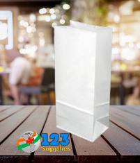 PLAIN PAPER BAGS - WHITE 10LB (500)