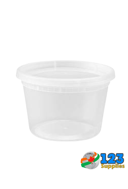 PLASTIC DELI CONTAINER COMBO (with lid) - 16 OZ DYNASTY (24)