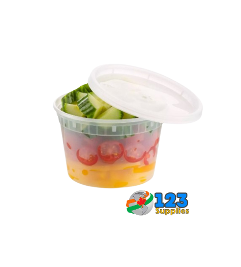 PLASTIC DELI CONTAINER COMBO (with lid) - 16 OZ DYNASTY (240)