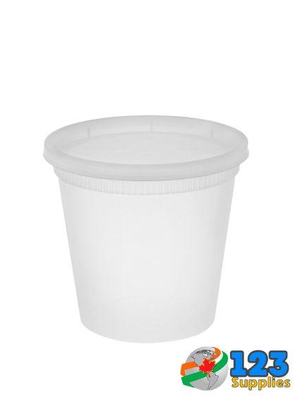 PLASTIC DELI CONTAINER COMBO (with lid) - 24 OZ DYNASTY (24)