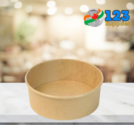 KRAFT PAPER SALAD BOWLS 25 OZ (200) - LIDS NOT INCLUDED