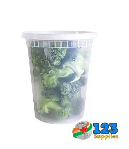 PLASTIC DELI CONTAINER COMBO (with lid) - 32 OZ DYNASTY (24)