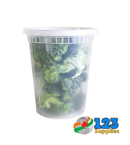 PLASTIC DELI CONTAINER COMBO (with lid) - 32oz DYNASTY (240)