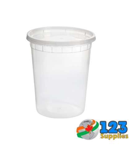 PLASTIC DELI CONTAINER COMBO (with lid) - 32oz DYNASTY (240)