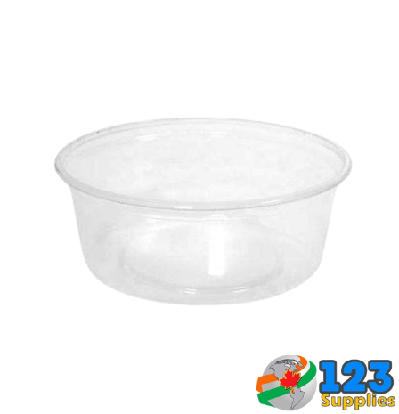 PLASTIC DELI CONTAINERS (lid sold separately) 8 OZ REGULAR CLEAR (50)
