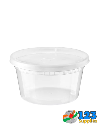 PLASTIC DELI CONTAINER COMBO (with lid) - 12 OZ DYNASTY (24)