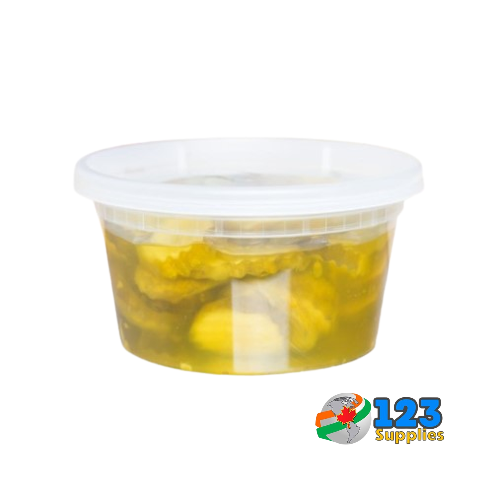 PLASTIC DELI CONTAINER COMBO (with lid) - 12 OZ DYNASTY (24)