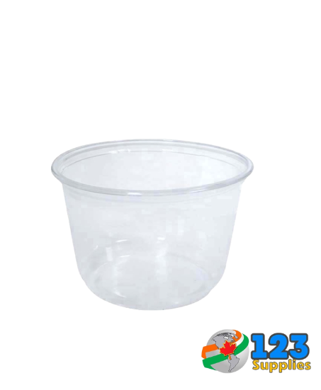 PLASTIC DELI CONTAINERS (lid sold separately) 16 OZ REGULAR CLEAR (500)