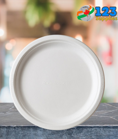 SUGARCANE BIODEGRADABLE PLATES - ROUND 8.75" (500)