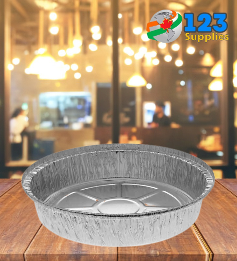 ALUMINUM CONTAINERS ROUND (lid sold separately) - 8" REGULAR - PACTIV (250)