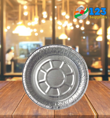 ALUMINUM CONTAINERS ROUND (lid sold separately) - 8" REGULAR - PACTIV (250)