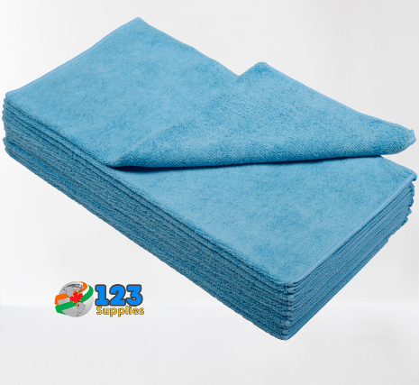 MICROFIBER CLOTHS 16" x 16" BLUE (25)