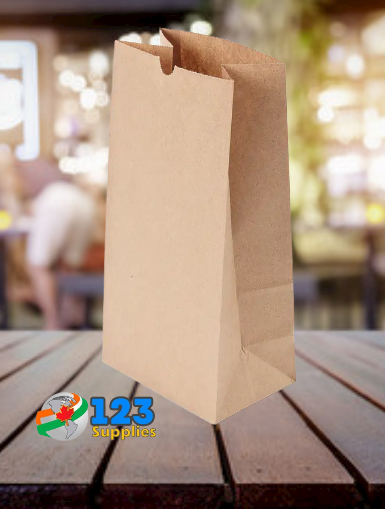 PLAIN PAPER BAGS - KRAFT BROWN 8LB (500)