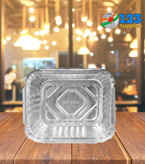 ALUMINUM CONTAINERS RECTANGULAR (lid sold separately) - 1LB (5)