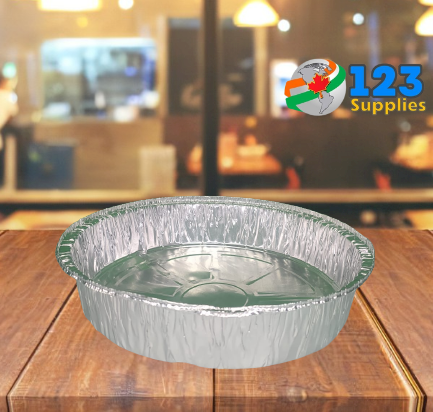 ALUMINUM CONTAINERS ROUND (lid sold separately) - 9" REGULAR  (500)