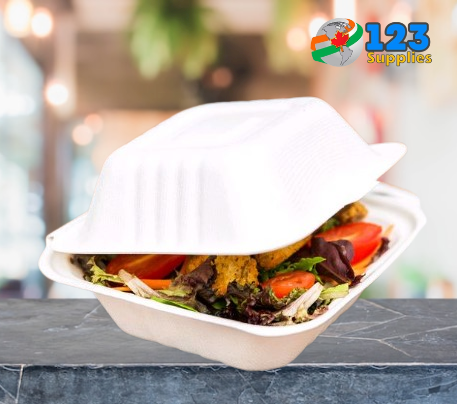 SUGARCANE BIODEGRADABLE CONTAINERS - 6 x 6 x 3 (50)