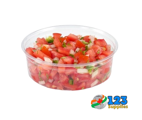 PLASTIC DELI CONTAINERS (lid sold separately) 8 OZ REGULAR CLEAR (500)