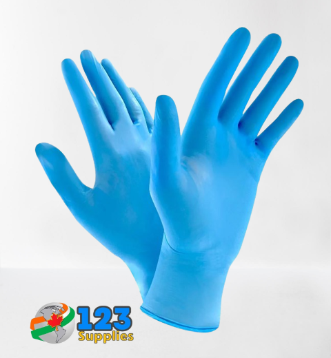 GLOVES - POWDER FREE NITRILE - BLUE - LARGE (100)