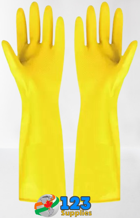 HEAVY DUTY GLOVES - KITCHEN YELLOW (12 PAIRS)